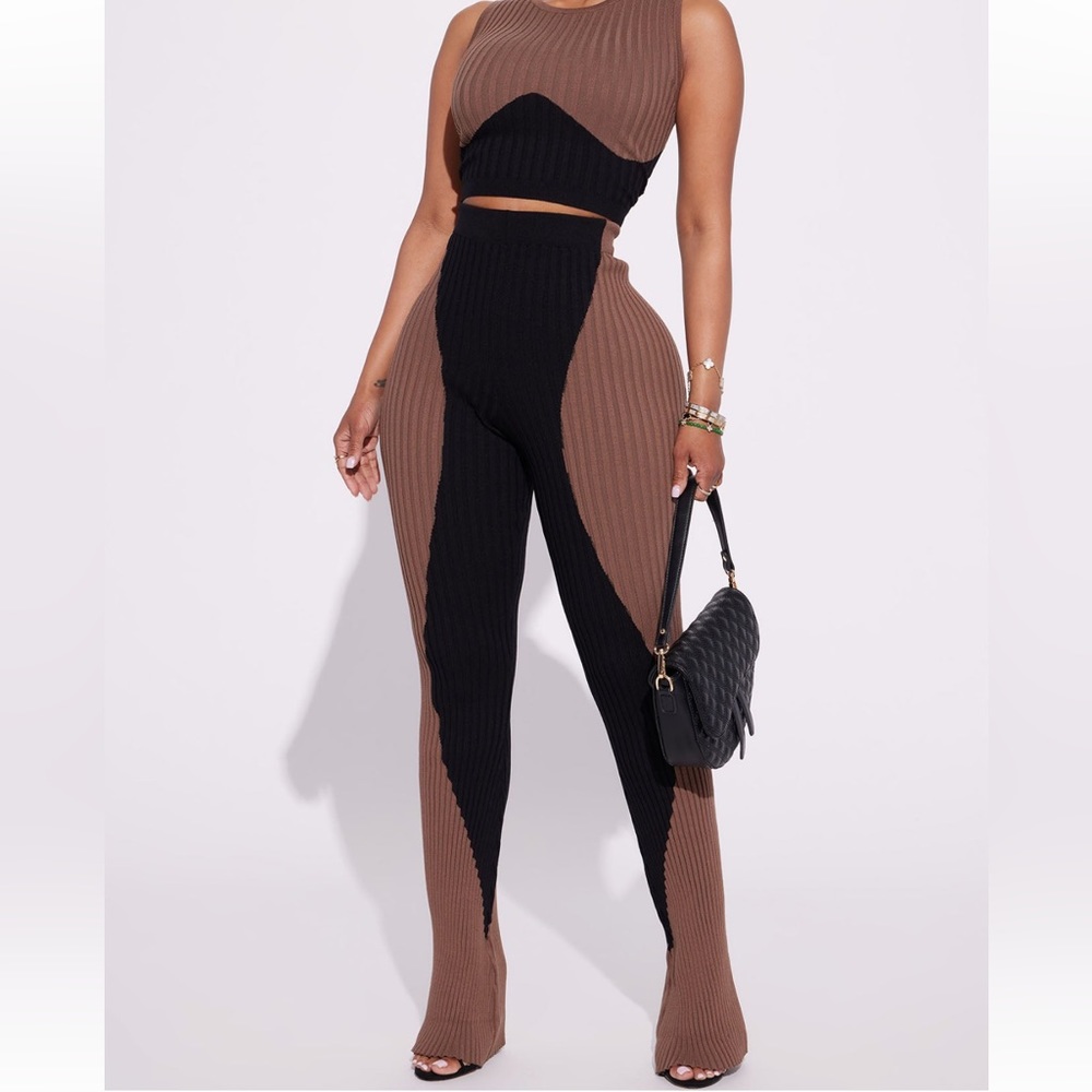 Wavy days sweater pants set